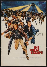 3p0266 GREAT ESCAPE souvenir program book 1963 great images & info on Steve McQueen, John Sturges