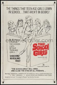 3p0873 SCHOOL GIRLS 1sh 1972 the things teen-age girls learn in school that aren't in books!