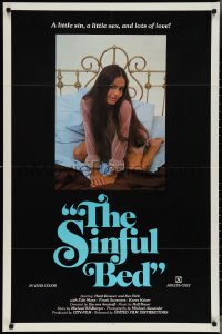 3p0918 SINFUL BED 1sh 1974 sexy Heidi Kramer, a little sin, a little sex, and lots of love, x-rated!