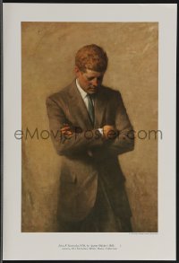 3p0174 JOHN F. KENNEDY 10x14 art print 1981 Aaron Shikler art of the President of the United States!