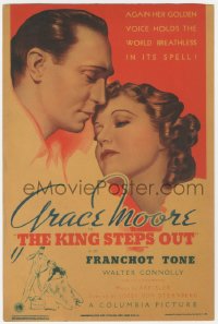 3p0209 KING STEPS OUT mini WC 1936 Josef von Sternberg, golden-voiced Grace Moore & Franchot Tone!