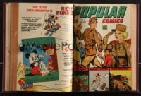 3p0136 POPULAR COMICS bound volume of comic books January-June 1945 Smilin' Jack, The Gumps & more!