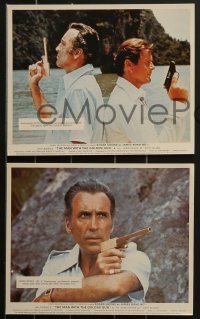 3p1702 MAN WITH THE GOLDEN GUN 8 color English FOH LCs 1974 Moore as Bond, Christopher Lee!