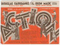 3p1610 IRON MASK herald 1929 different artwork of Douglas Fairbanks, Sr. as D'Artagnan!