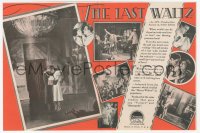 3p1613 LAST WALTZ herald 1927 from Oscar Strauss operetta, Der letzte Walzer, doomed lovers, rare!