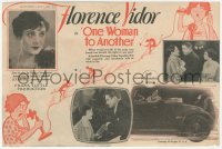 3p1616 ONE WOMAN TO ANOTHER herald 1927 Florence Vidor has smallpox & must win her man back, rare!