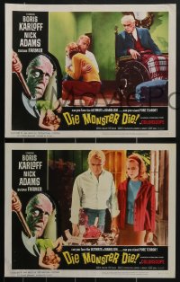 3p1546 DIE, MONSTER, DIE 3 LCs 1965 AIP, Boris Karloff pictured in one, the ultimate in diabolism!