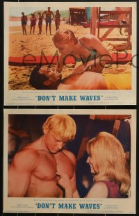 3p1498 DON'T MAKE WAVES 7 LCs 1967 Tony Curtis, super sexy Sharon Tate & Claudia Cardinale!