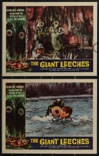 3p1423 GIANT LEECHES 8 LCs 1959 monsters rising from the depths of Hell to kill and conquer!