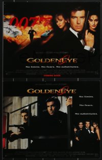 3p1424 GOLDENEYE 8 LCs 1995 Pierce Brosnan as Bond, Izabella Scorupco, Famke Janssen, explosions!