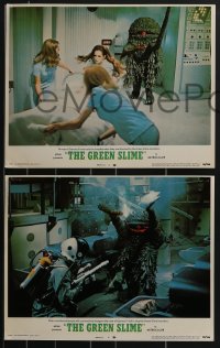 3p1499 GREEN SLIME 7 LCs 1969 classic cheesy sci-fi movie, great images of monster!