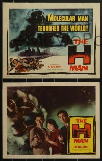 3p1427 H MAN 8 LCs 1959 Ishiro Honda's Bijo to Ekitainingen, cool Japanese atomic sci-fi horror!