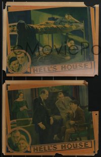 3p1550 HELL'S HOUSE 3 LCs 1932 young Bette Davis pictured in border, Pat O'Brien, ultra rare!