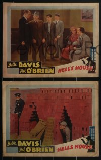 3p1551 HELL'S HOUSE 3 LCs R1930s Bette Davis top billed in movie she had a minor role in!