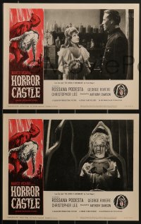 3p1428 HORROR CASTLE 8 LCs 1964 Rossana Podesta, Antonio Margheriti, Where the Blood Flows!