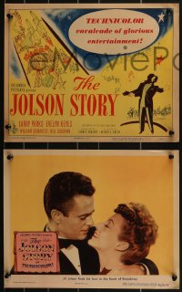 3p1436 JOLSON STORY 8 LCs 1946 Larry Parks as the world's greatest entertainer, sexiest Evelyn Keyes!