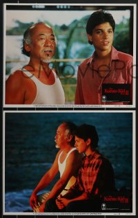 3p1439 KARATE KID PART II 8 LCs 1986 Pat Morita as Mr. Miyagi, Ralph Macchio in title role!