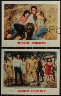 3p1441 KISSIN' COUSINS 8 LCs 1964 cool images of hillbilly Elvis Presley and his lookalike Army twin!