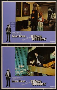 3p1448 LONG GOODBYE 8 LCs 1973 Elliott Gould as Philip Marlowe, Sterling Hayden, Nina Van Pallandt!