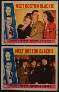 3p1538 MEET BOSTON BLACKIE 4 LCs 1941 Chester Morris, Rochelle Hudson, mystery over Coney Island!