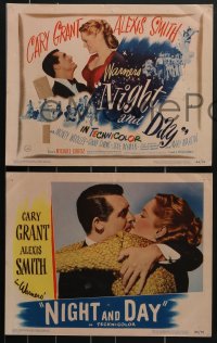 3p1458 NIGHT & DAY 8 LCs 1946 Cary Grant as composer Cole Porter, Alexis Smith, Michael Curtiz!