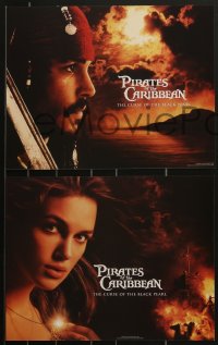 3p1377 PIRATES OF THE CARIBBEAN 14 LCs 2003 Johnny Depp as Jack Sparrow, Keira Knightley, Bloom!