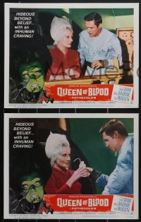 3p1467 QUEEN OF BLOOD 8 LCs 1966 Dennis Hopper, inhuman Florence Marly, hideous beyond belief!