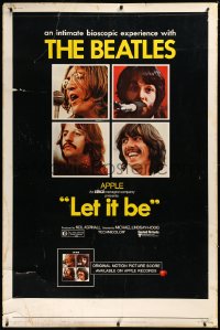 3r0117 LET IT BE 40x60 1970 The Beatles, John Lennon, Paul McCartney, Starr, Harrison, ultra rare!