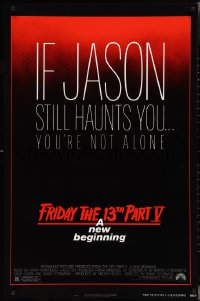 3r0755 FRIDAY THE 13th PART V 1sh 1985 A New Beginning, if Jason still haunts you you're not alone!