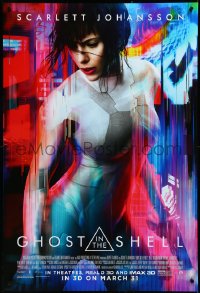 3r0764 GHOST IN THE SHELL advance DS 1sh 2017 Scarlett Johanson as Major, Beat Takeshi Kitano!