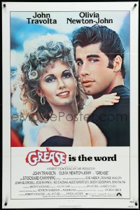 3r0770 GREASE 1sh 1978 c/u of John Travolta & Olivia Newton-John in a most classic musical!