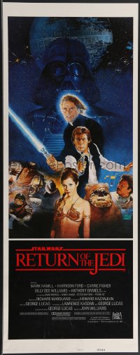 3r0189 RETURN OF THE JEDI style B insert 1983 George Lucas classic, Mark Hamill, art by Sano!