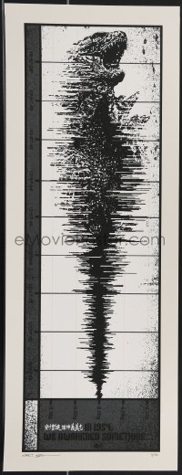 3r0259 GODZILLA signed #10/40 9x24 art print 2014 by artist Chris Garofalo, In 1954 We Awakened!