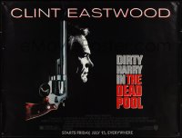 3r0037 DEAD POOL subway poster 1988 Clint Eastwood as tough cop Dirty Harry, gun image, ultra rare!