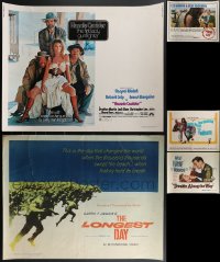 3s0135 LOT OF 5 UNFOLDED & FORMERLY FOLDED HALF-SHEETS 1960s-1970s a variety of cool movie images!