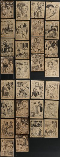 3s0519 LOT OF 30 SEEIN' STARS NEWSPAPER COMIC STRIPS 1930s-1940s Frankenstein, Clara Bow & more!