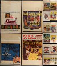 3s0208 LOT OF 16 MOSTLY FORMERLY FOLDED WINDOW CARDS 1940s-1960s a variety of cool movie images!