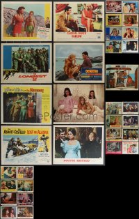 3s0369 LOT OF 33 LOBBY CARDS 1940s-1970s great scenes from a variety of different movies!