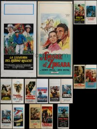 3s0123 LOT OF 17 MOSTLY FORMERLY FOLDED ITALIAN LOCANDINAS 1950s-1980s a variety of movie images!