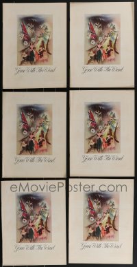 3s0317 LOT OF 6 GONE WITH THE WIND SOUVENIR PROGRAM BOOKS 1939 Gable, Leigh, all-time classic!