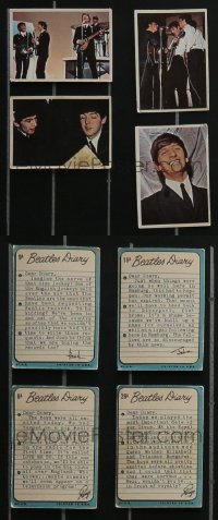 3s0528 LOT OF 4 BEATLES DIARY TRADING CARDS 1964 great images with a journal entry on the back!