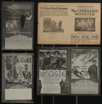 3s0523 LOT OF 4 NORMAN STUDIOS HERALDS 1920s Black Gold, Flying Ace, Green-Eyed Monster, all-black!