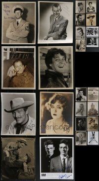 3s0497 LOT OF 24 SIGNED 8X10 STILLS 1940s-1980s great portraits of Hollywood actors & actresses!