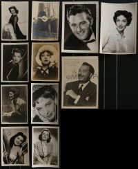 3s0503 LOT OF 11 SIGNED 5X7 FAN PHOTOS 1950s great portraits of Hollywood stars with autographs!