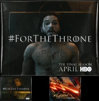3s0012 LOT OF 3 SUBWAY VINYL BANNERS 2010s cool images for Game of Thrones final season & The Flash!
