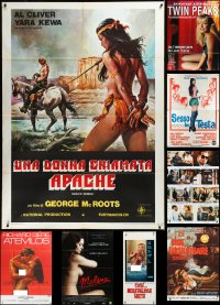 3s0191 LOT OF 9 FOLDED MISCELLANEOUS NON-US POSTERS 1970s-1990s a variety of cool movie images!