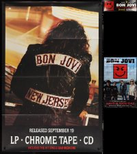 3s0010 LOT OF 3 BON JOVI VINYL BANNERS & SUBWAY MUSIC POSTER 1980s-2000s Have a Nice Day, New Jersey