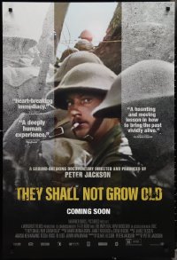 3s0076 LOT OF 6 UNFOLDED DOUBLE-SIDED 27X40 THEY SHALL NOT GROW OLD ONE-SHEETS 2018 Peter Jackson!