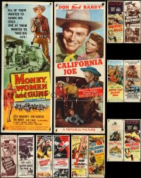 3s0288 LOT OF 15 FOLDED COWBOY WESTERN INSERTS 1940s-1950s great images from several movies!