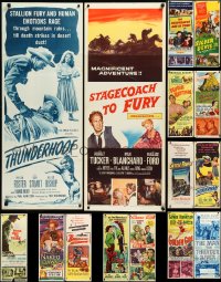 3s0108 LOT OF 15 FORMERLY FOLDED COWBOY WESTERN INSERTS 1940s-1950s cool movie images!